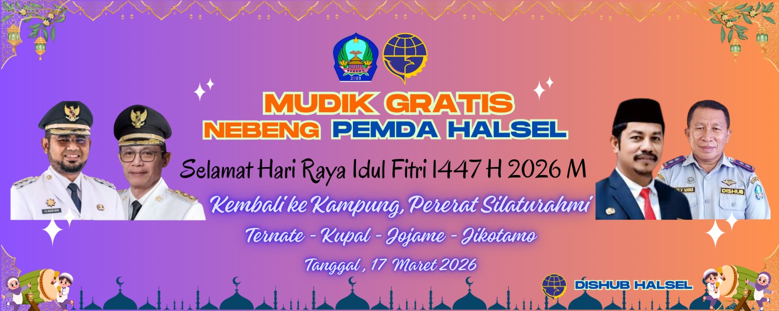 Pemda Halsel Gelar Mudik Gratis Nebeng Jelang Idul Fitri 1447 H
